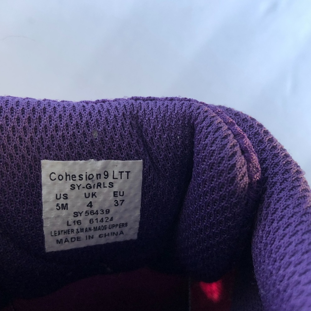 Saucony Girl's Pink Purple Cohesion 9 LLT Seankers - Picture 6 of 8